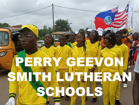 A group of people in yellow uniforms marching.