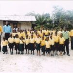 Group of children in school uniforms